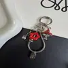 Colgante de hongo estilo Ins, cadena de hueso de serpiente con forma de flor, correa para teléfono, llavero, accesorio para bolsa de cámara CCD para niñas