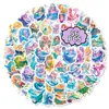 56 Nuevas Pegatinas de Sirena con Graffiti para Bañera Transfronterizas, Pegatinas Decorativas de Dibujos Animados Fantasía de Alto Valor para Diarios y Patinetas
