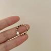 Nuevo Celebrous de Internet Transmisión en Vivo Mismo Estilo Perla Vintage Piedra Natural Índice Anillo para Dama Cristal con Cuentas Anillo Simple