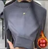 Camiseta de Manga Larga para Mujer, Estilo Básico, Cuello Medio Alto Elástico, Corte Ajustado, Versátil, Adelgazante, Camisa Elegante para Capas Interiores, Top de Otoño