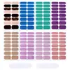 Zhengxiang transfronterizo TEMU con pegatinas para uñas tipo traje polvo de cebolla verde puro película de esmalte de uñas 16 pegatinas para uñas flash pop pasta completa