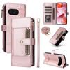 Adecuado para Pixel9A Billetera Multifuncional Interna y Externa con Cremallera Google 10Proxl Bandolera Flip 9Pro Estuche de Cuero