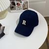 Gorra de Béisbol Bordada con Letra de Color Granny Chen para Mujer de Ala Curva Estilo Coreano Simple Combinable Casual de Copa Suave Gorra de Lengüeta de Pato para Hombre