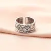Anillo del Corazón del Loto Yuhong Anillo del Corazón Prajna Estilo Chino Retro Anillo para Dedo Índice de Hombres y Mujeres Fábrica Outlet