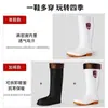 Botas de lluvia blancas especiales fábrica de alimentos antideslizantes grado alimenticio pies no duelen para mujer hombre taller cubrezapatos zapatos de goma suela de tendón