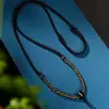Colgante de Cuerda de Brújula Tianzhu Babao de Alta Calidad, Collar de Cuerda Trenzada Hecho a Mano con Cabeza de Buda de Cuerda, Colgante de Jade Xizang para Hombres y Mujeres