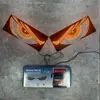 Luz de advertência LED olho do diabo dinâmico de carro transfronteiriço, luz de olho de caminhão, luz de tela de exibição dinâmica
