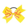 Faixa de cabelo infantil com laço transfronteiriço, bola de oliva, cores vibrantes para torcida, laço de rabo de andorinha de camada dupla, 6 cores