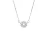 Collar de Cadena para Clavícula con Corona de Flores de la Suerte de Donut Brillante Full Diamond Estilo Nuevo 2026 Lujo Ligero Elegante Diseño Exquisito de Nicho
