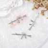 Novo retro estilo retrô diamante-embutido nail metal tridimensional gun nail jewelry estilo punk decoração de unhas personalizada