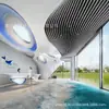 Techo de Fibra de Vidrio, Diseño Irregular en el Vestíbulo, Decoración de Columna Grande para Hotel, Columnas de FRP Paisaje Creativo Interior
