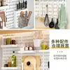 Accesorios de Ganchos Especiales para Tablero Perforado, Suministros de Almacenamiento Multifuncional sin Perforaciones para Muebles de Cocina y Baño del Hogar, Colgador