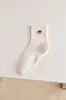 Meias Brancas de Cano Médio para Outono para Mulheres, Amigáveis à Pele, Respiráveis, Confortáveis, Fofas, Casuais, Versáteis