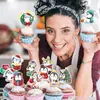 Atacado Decoração de Natal Boneco de Neve Toppers para Bolo Aniversário de Inverno Decoração de Bolo de Natal Toppers Inserções