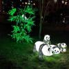 Lâmpada LED de bambu para áreas externas, lâmpada à prova d'água para gramado, jardim, parque, pátio, paisagem, lâmpada artificial luminosa de bambu para árvore
