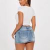 Top cropped curto estilo europeu e americano rua hipster gola redonda camiseta com estampa de letra hot girl versátil manga curta atacado transfronteiriço