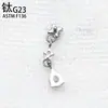 Pendientes de aleación de titanio G23 con colgante de gota de agua y rosca interna, Joyería para orejas F136 de aleación de titanio con incrustaciones de circonita, Piercing para labio