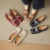 Mocasines Retro Estilo Universitario con Lazo Lindos de Tacón Bajo Cuadrados 2026 Primavera y Otoño Nuevos Slip-On de Cuero