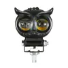 Foco LED para Motocicleta Doble Ojo Águila Doble Color Cañón Pequeño Faro para Vehículo Eléctrico Luz LED Modificada Impermeable
