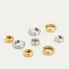 Pendientes de aro gruesos y lisos para mujer, sencillos y versátiles, diseño minimalista, estilo nicho, adecuados para el uso diario, pendientes de aro redondos básicos, venta al por mayor