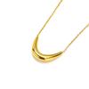 Estilo Francés Ins Nicho Gama Alta Codo Curvo Colgante Temperamento Femenino Todo Fósforo Acero de Titanio Oro de 18K Collar Cadena de Clavícula
