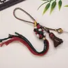 Bolsa de Piña Colgante Juguete Estilo Antiguo Pieza de Mano Cordón Estilo Tíbet Borla Pequeña Nudo de Maíz Cadena de Teléfono Móvil Colgante Joyería