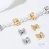 Fuerte Retención de Color Oro Real Chapado en Cobre de 14K Lazo Estéreo Cuentas Separadas Joyería de Perlas Hecha a Mano DIY Accesorios para Pulsera Collar