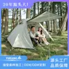 Barraca de Camping para Exterior para 3-4 Pessoas, Dupla Camada, Espessada, à Prova de Chuva, à Prova de Tempestade, Barraca de Proteção Solar para Casal na Praia