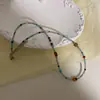 Collar de Perlas de Agua Dulce Simple y Versátil Colgante de Turquesa de Alta Gama Cadena para Clavícula con Cuentas Piedra Natural Nicho