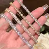 Pulsera de zirconita geométrica europea y americana con costuras de alta gama, simple, de cordón ajustable, nicho, exquisita, nueva joyería al por mayor