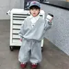 Conjunto Estilo Universitario para Niños Primavera y Otoño Estilo Coreano Sudadera Falsa de Dos Piezas para Niños Conjunto Casual Ropa Elegante para Bebé Comercio Exterior