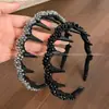 Diadema de Peine de Pedrería de Lujo, Exquisita Diadema Hecha a Mano con Perlas, Accesorio para el Cabello Elegante y de Moda con Corona Alta