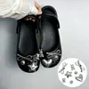 Accesorios para zapatos tipo ballet perforados DIY, accesorios de perlas y pedrería, hebillas de zapato desmontables de alta gama y decoraciones para la superficie del zapato
