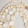 Nuevas cuentas sueltas redondas de concha de agua dulce natural, cuentas de concha blanca, accesorios de joyería para bricolaje, venta al por mayor