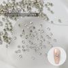 Decoraciones para Uñas K9 con Pedrería Apilada, Mini Pedrería Transparente Brillante, Productos Terminados con Pedrería Apilada de Forma Única, Pedrería en Forma de Bola al por Mayor, Transparente como el Hielo