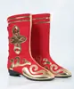 Danza Étnica Actuaciones de Danza Mongol Presentando Botas de Hombre y Mujer, Botas de Xinjiang, Botas de Xizang, Botas para el Espectáculo Infantil del Rey Mono y Zapatos para Tambores