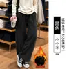 Pantalones cargo de mujer con dobladillo curvo, nuevo estilo de verano 2026, finos para figuras petite, color café, de cintura alta, holgados, cropped, casual, de pierna ancha