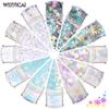 Lentejuelas de copo de nieve navideño 12 colores mixtos set de lentejuelas para decoración de uñas pieza láser blanca joyería para decoración de uñas pegatinas para uñas