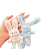 Muñeco de Peluche Mini Lindo con Llavero de Orejas de Conejo, Regalo para Mejor Amiga, Juguete Desplegable, Colgante para Niñas y Parejas
