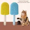 1 pieza Herramienta para eliminar pelo de mascota Cepillo para Gatos con Forma de Helado, Cepillo para Perros de Doble Cara con Púas Suaves de Masaje, Suministros de Aseo para Gatos para Eliminar el Pelo Suelto de Perros y Gatos de Pelo Largo y Corto y Masaje Diario para Mascotas