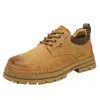 Zapatos de trabajo transfronterizos WM para hombre, nuevo modelo primavera 2026, botines amarillos de alta calidad, zapatos casuales retro para hombre con suela gruesa