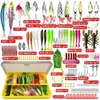 Set de Pesca con Señuelo para Principiantes: Set Completo de Señuelos de Pesca, Señuelos Artificiales, Señuelos Suaves Vib, Señuelos de Placa de Hierro, Señuelos de Rana, Minnows