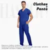 Conjunto de Uniforme Cirúrgico para Hospital, Uniforme Cirúrgico de Enfermagem para Mulheres, Traje Cirúrgico para Clínica de Farmácia
