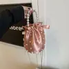 Bolsa de Mão Pérola Comércio Exterior Design de Nicho Feminino Bolsa Saco Cordão Bolsa de Noiva Celebridade da Internet Bolsa de Ombro Único Transversal de Alta Qualidade