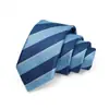 Gravata Masculina Transfronteiriça 7cm Cor Sólida Gravata Amarrada à Mão Gravata Jacquard de Poliéster Masculina Logotipo Gravata de Alta Qualidade para Homens