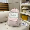 Mochilas Bonitas para Estudiantes Mujeres en Campus de Secundaria y Preparatoria, Mochilas Versátiles de Color Contrastante, Información Ligera, Mochilas Lindas para el Día a Día