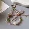 Cadena Nueva de Teléfono Móvil de Verano Cadena Colgante de Perlas Brillantes de Cristal de Gama Alta Lanyard Creativo de Lazo Cadena para Bolsos y Llaves
