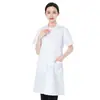 Seleção Cuidadosa Verão Fino Manga Curta Jaleco Branco Roupa de Trabalho Farmácia Médico Enfermeiro Experimento Indústria Alimentícia Roupas de Trabalho Fabricante Em Estoque