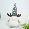 Figura de gnomo iluminada navideña transfronteriza, adorno de peluche de anciano sin rostro con astas de reno, decoración de escritorio estilo nórdico