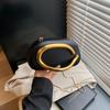 Tendência Europeia e Americana Caixa Redonda Clássica Bolsa de Mão para Noite Mini Bolsa Pequena Alça de Metal Retrô Corrente de Metal Bolsa de Ombro Transversal
